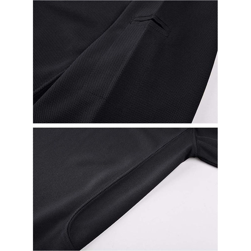 Men Black Sporty Short Sleeve Polo Shirt
