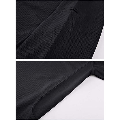 Men Black Sporty Short Sleeve Polo Shirt