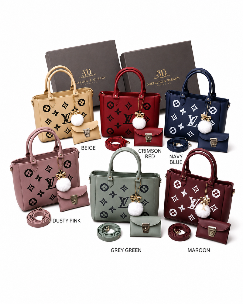 Luxury Monogram Handbag Set: Elevate Your Style with This 3-Piece Combo