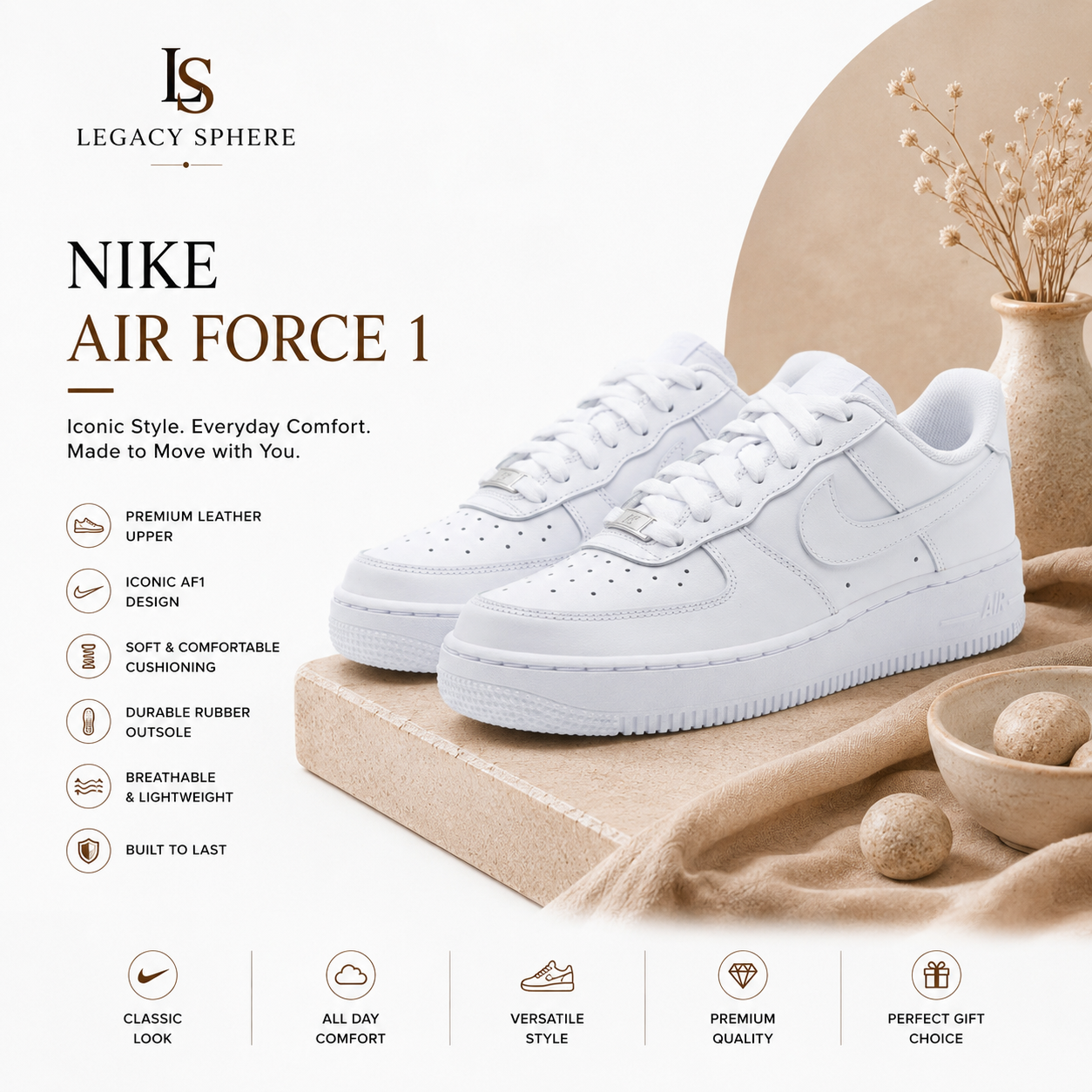 Step Up Your Style with Classic White Sneakers – Everyday Comfort You’ll Love!