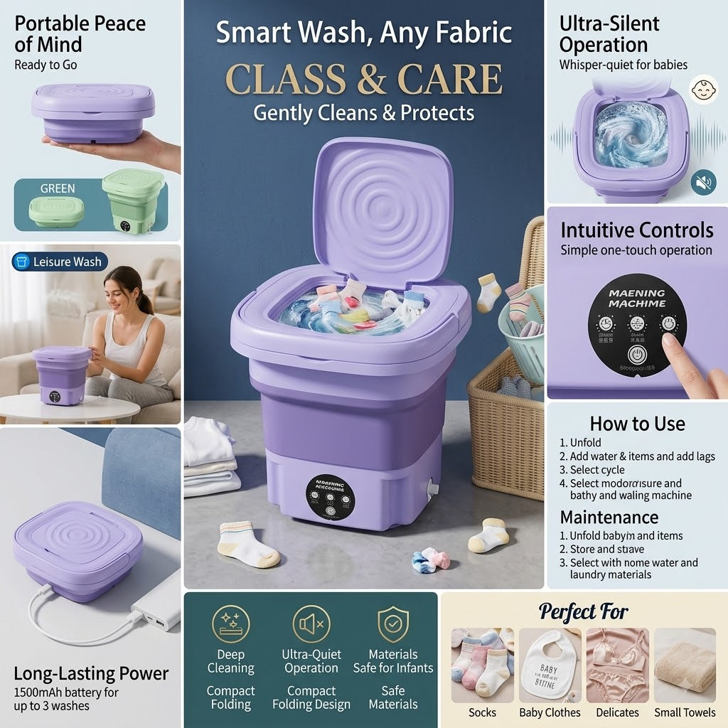 Compact Portable Washing Machine: Your Perfect Laundry Companion on the Go