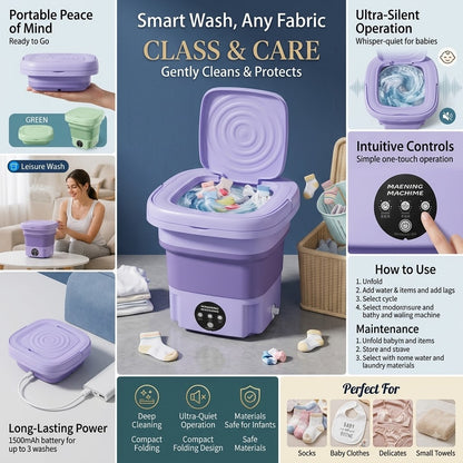 Compact Portable Washing Machine: Your Perfect Laundry Companion on the Go