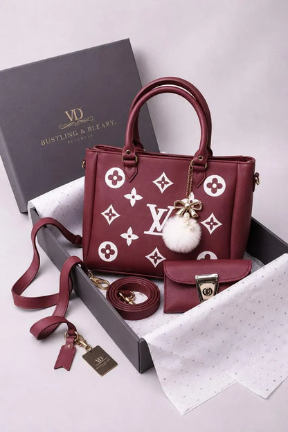 Luxury Monogram Handbag Set: Elevate Your Style with This 3-Piece Combo