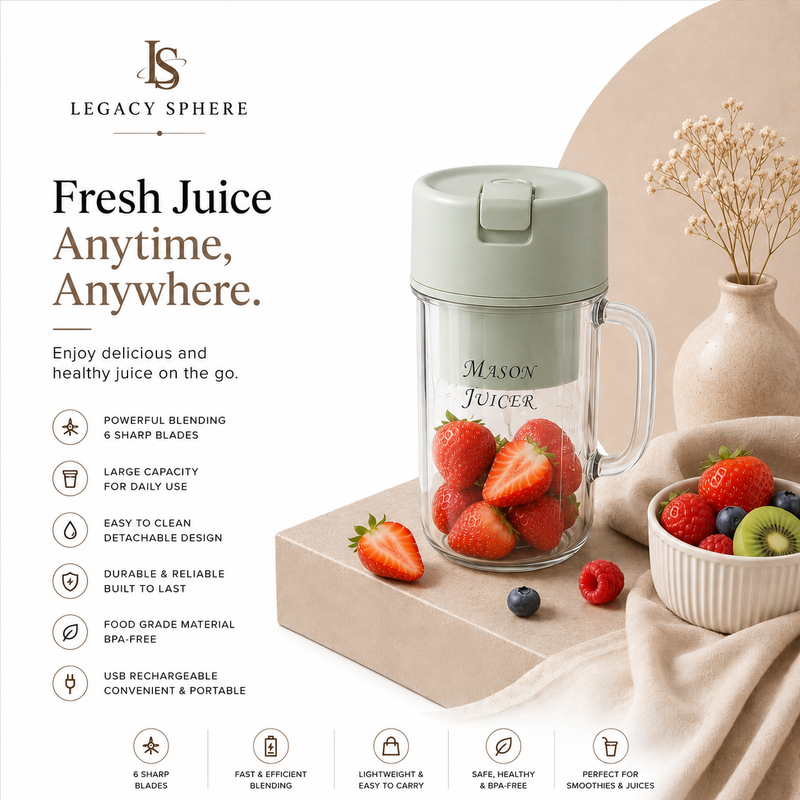 Mason Portable Mini Blender: Blend on the Go with Ease